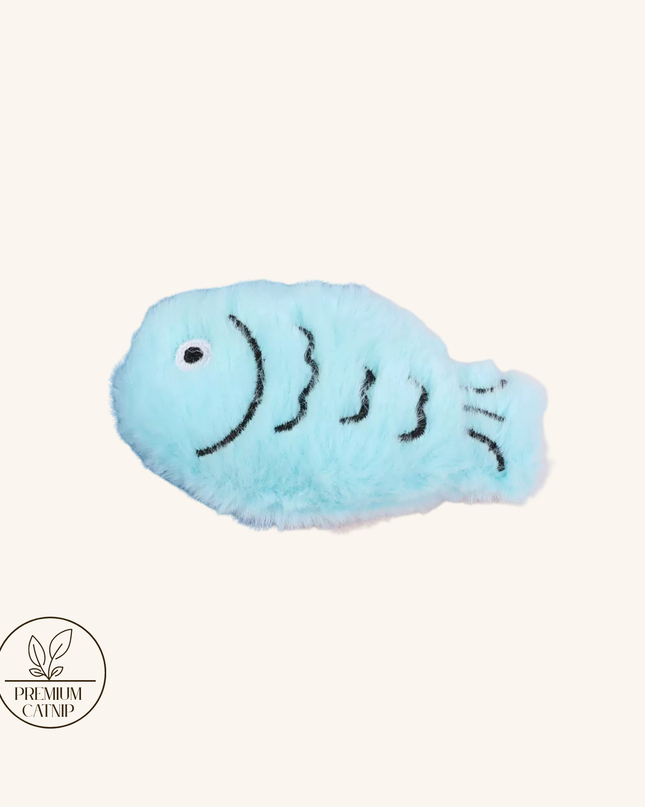 MoriCat Premium Catnip Toy — Blue Fish