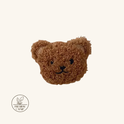 MoriCat Premium Catnip Toy — Brown Bear Head