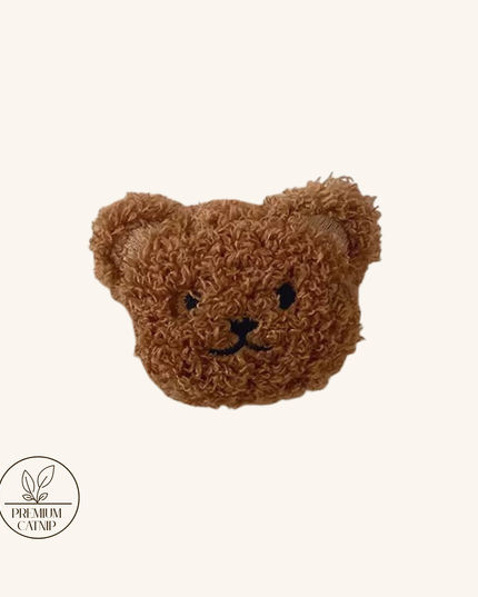 MoriCat Premium Catnip Toy — Brown Bear Head