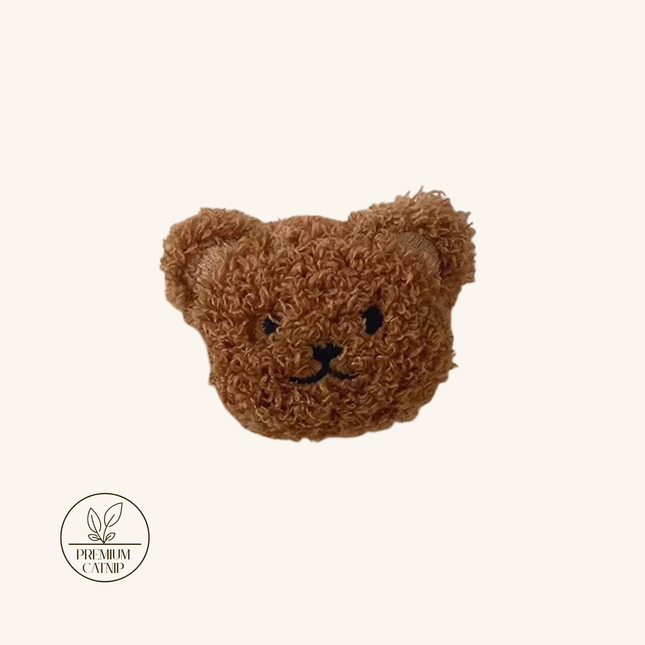 MoriCat Premium Catnip Toy — Brown Bear Head