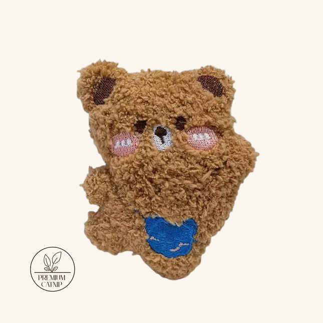 MoriCat Premium Catnip Toy — Large Brown Bear