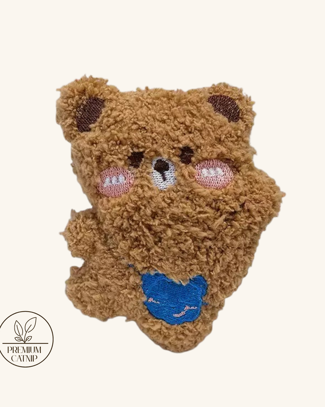 MoriCat Premium Catnip Toy — Large Brown Bear