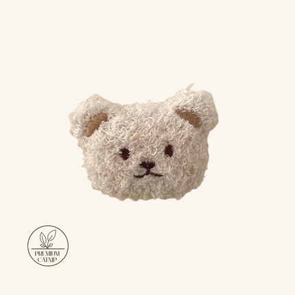 MoriCat Premium Catnip Toy — Cream Bear Head