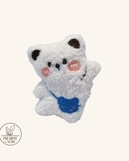 MoriCat Premium Catnip Toy — Large White Bear