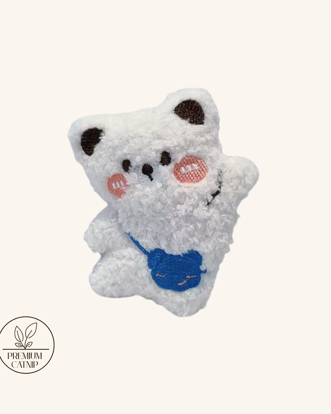 MoriCat Premium Catnip Toy — Large White Bear