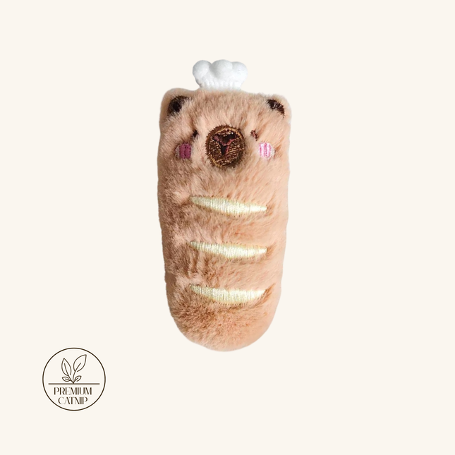 MoriCat Premium Catnip Toy — Baguette Capybara
