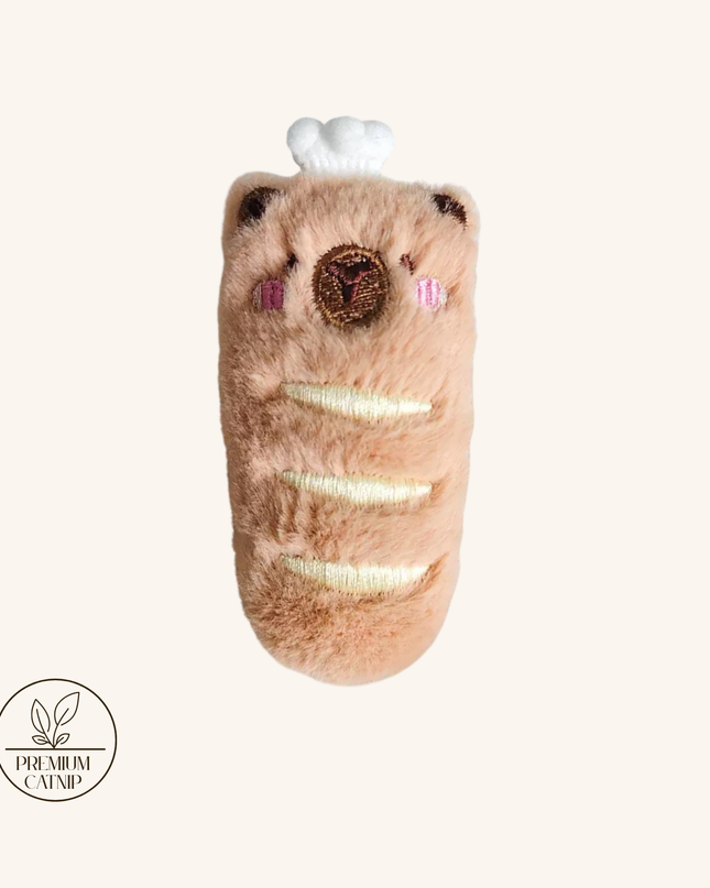 MoriCat Premium Catnip Toy — Baguette Capybara