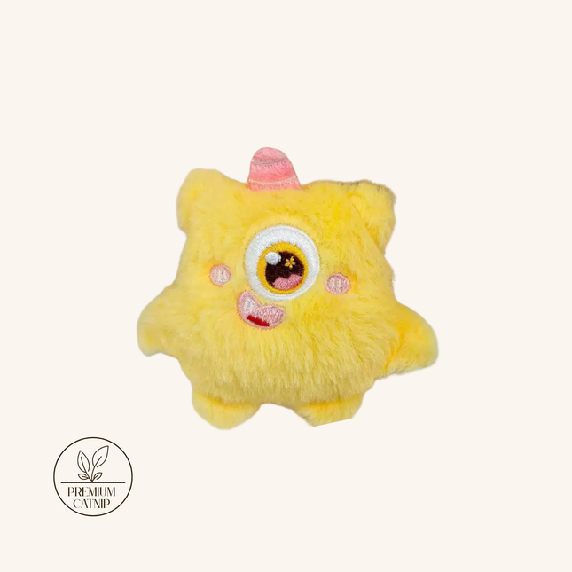 MoriCat Premium Catnip Toy — Yellow Monster