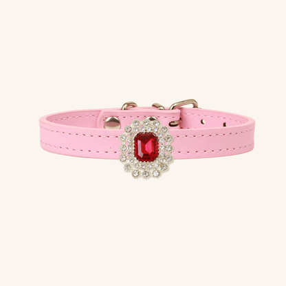 Pink Luxury Cat Collar with Halo Gem Charms