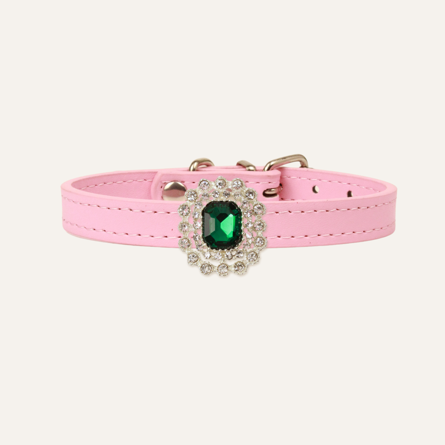 Pink Luxury Cat Collar with Halo Gem Charms