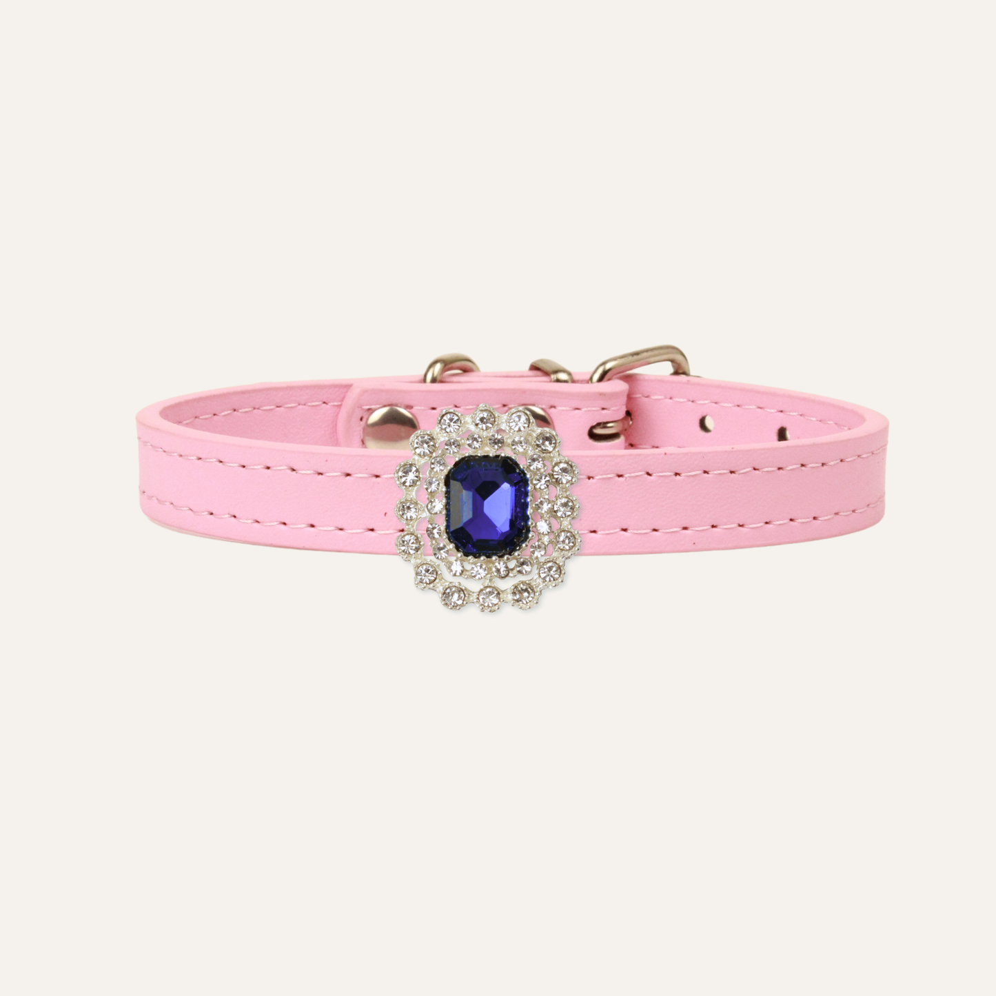 Pink Luxury Cat Collar with Halo Gem Charms