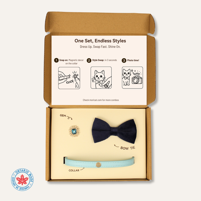 MoriCat Premium Gift Bundle Box with an Aquamarine Halo Jewel