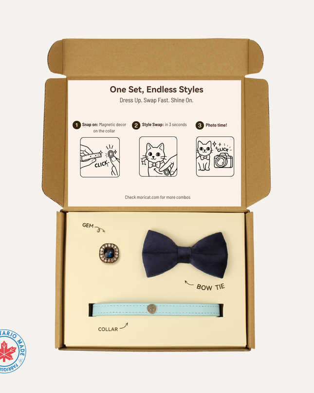 MoriCat Premium Gift Bundle Box with Vintage Bronze Gem in Sapphire