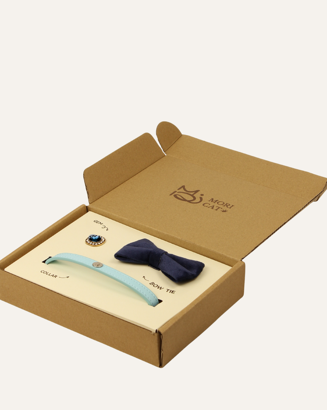 MoriCat Premium Gift Bundle Box with Vintage Bronze Gem in Sapphire