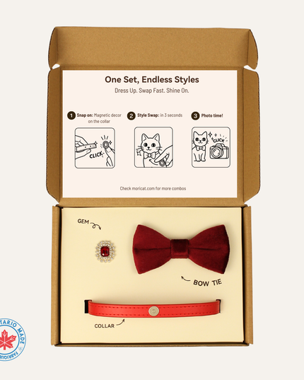 MoriCat Premium Gift Bundle Box with a Ruby Halo Jewel