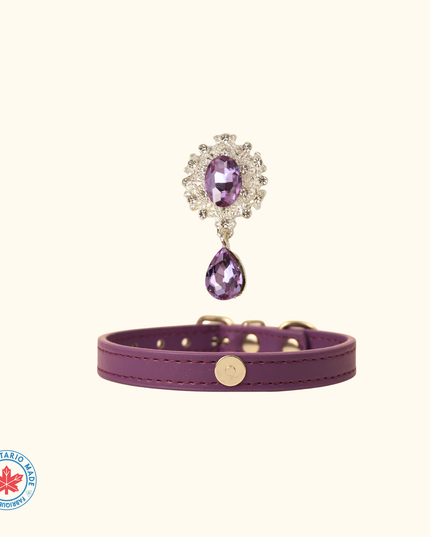 MoriCat Purple Jewel for White Fur Cats