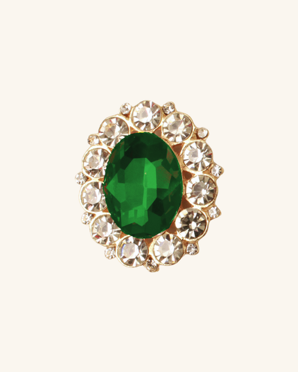 MoriCat Inlaid Oval Gem Charm