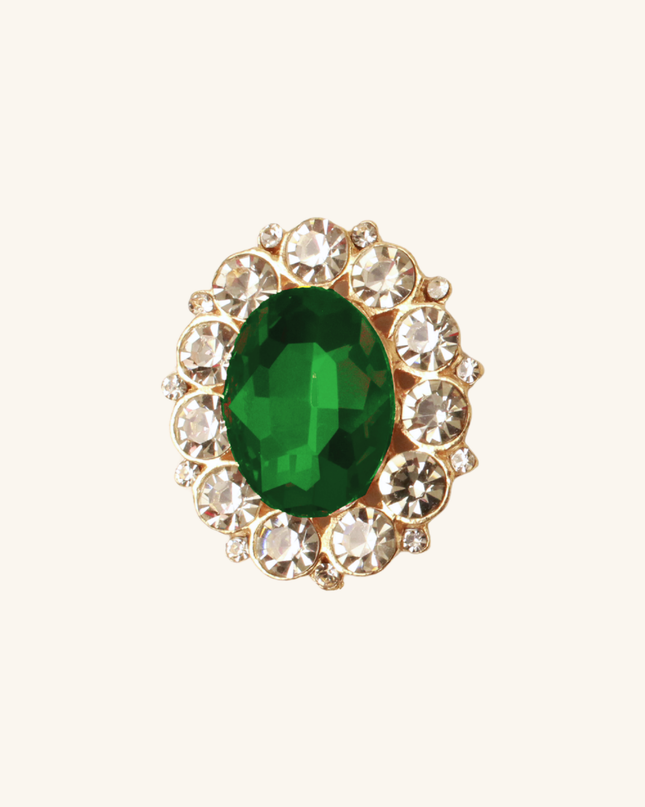 MoriCat Inlaid Oval Gem Charm