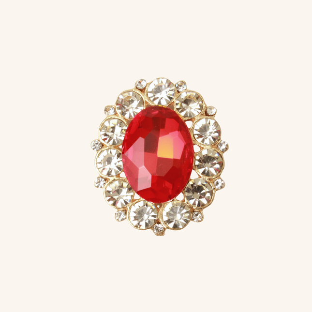 MoriCat Inlaid Oval Gem Charm