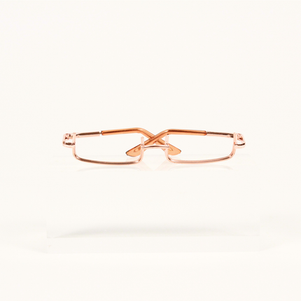MoriCat Half Frame Metal Glasses in Gold with No Lens