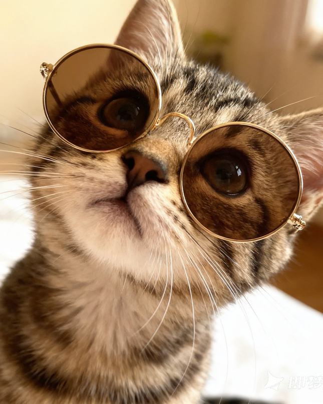 MoriCat Metal Sunglasses with Brown Lens