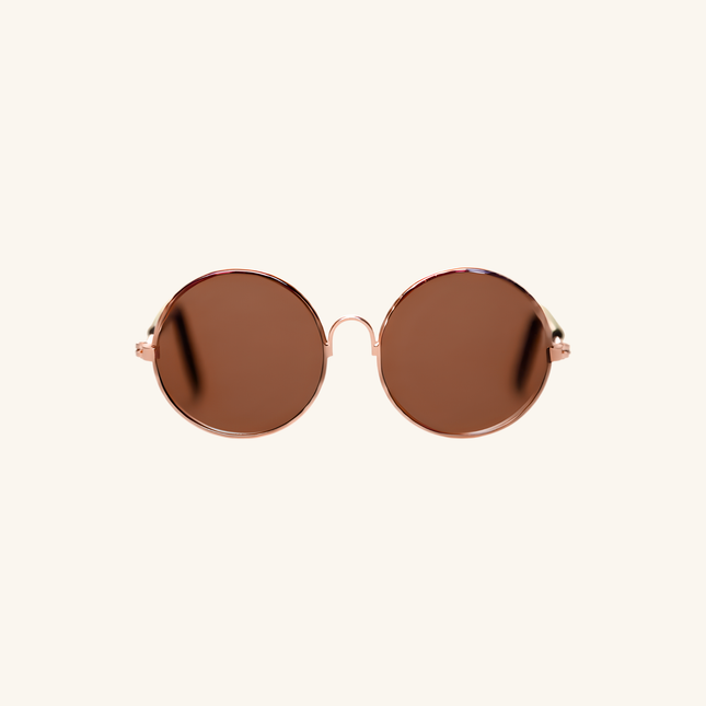 MoriCat Metal Sunglasses with Brown Lens
