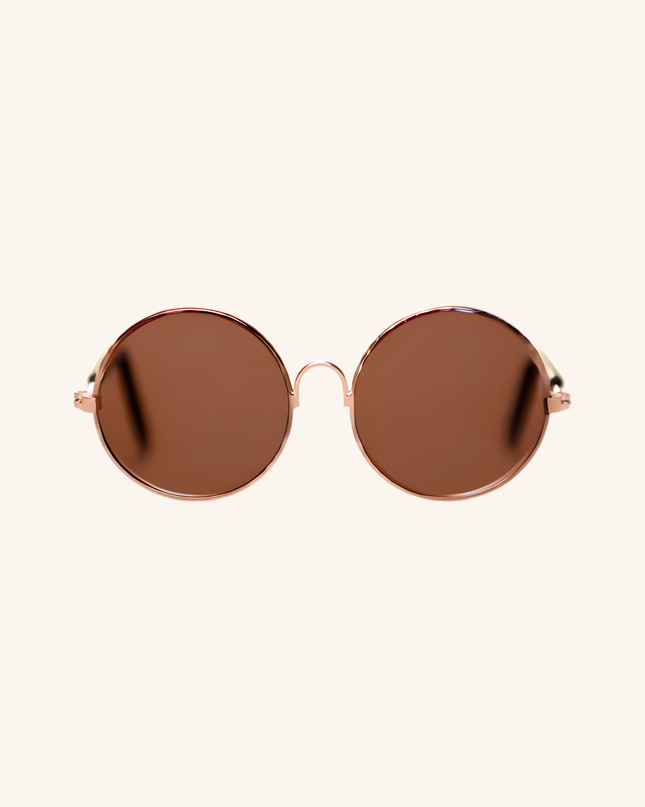 MoriCat Metal Sunglasses with Brown Lens