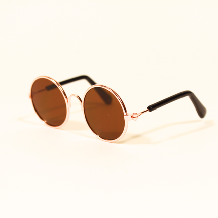 MoriCat Metal Sunglasses with Brown Lens