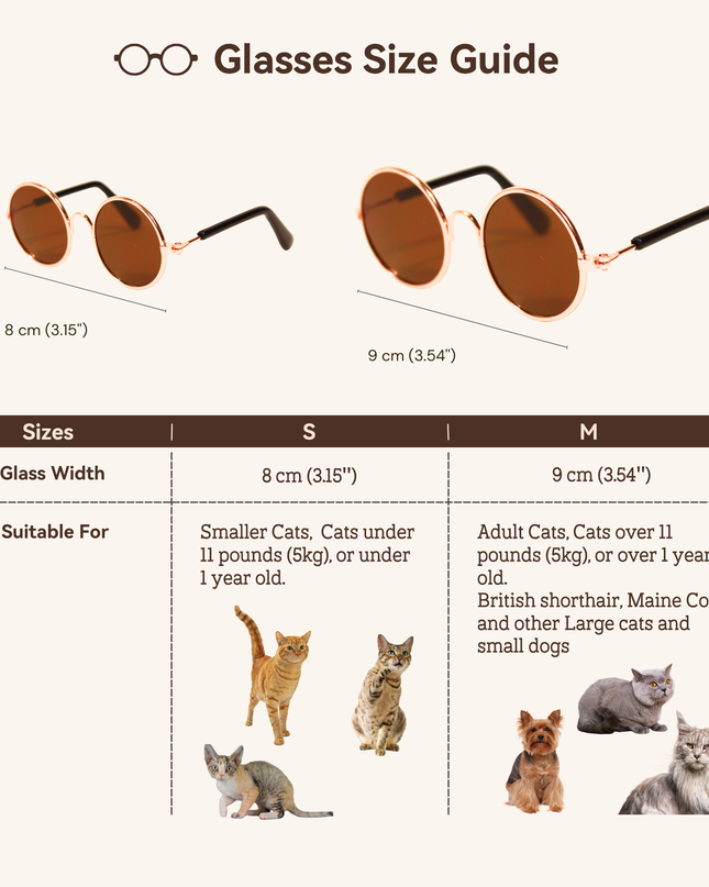 MoriCat Metal Sunglasses with Brown Lens
