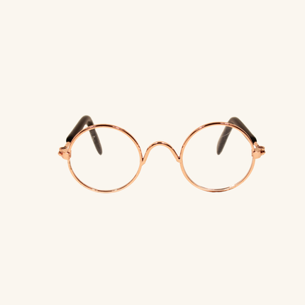 Gold Metal Glasses Frame No Lens