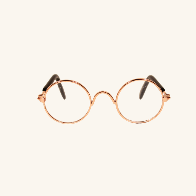 Gold Metal Glasses Frame No Lens