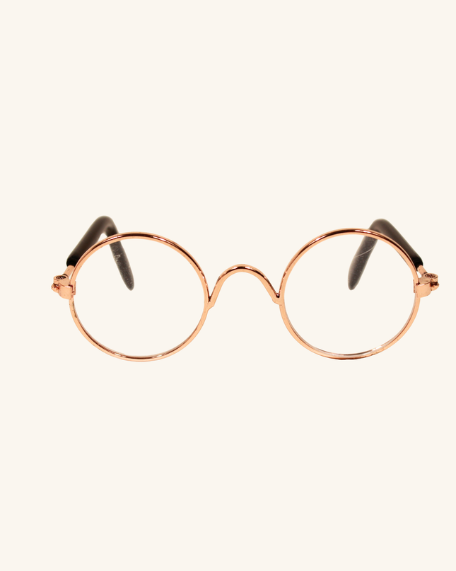 Gold Metal Glasses Frame No Lens