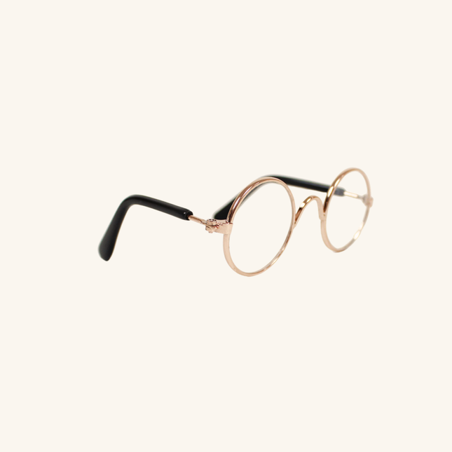 Gold Metal Glasses Frame No Lens