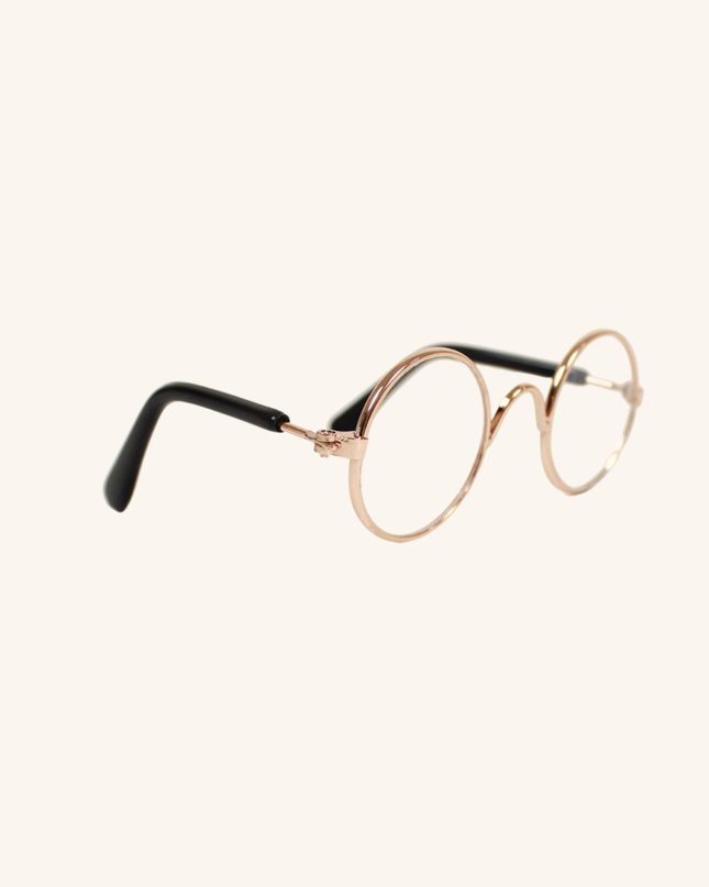 Gold Metal Glasses Frame No Lens