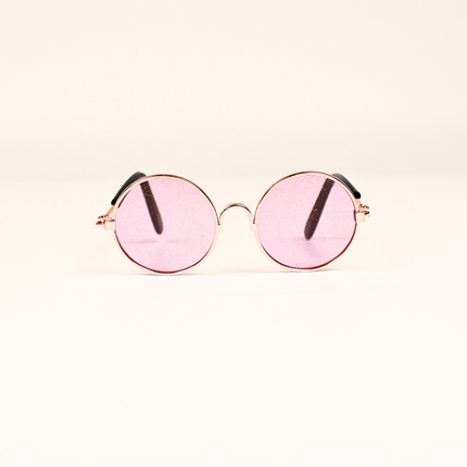 MoriCat Metal Sunglasses with Pink Lens