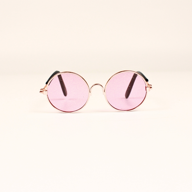 MoriCat Metal Sunglasses with Pink Lens