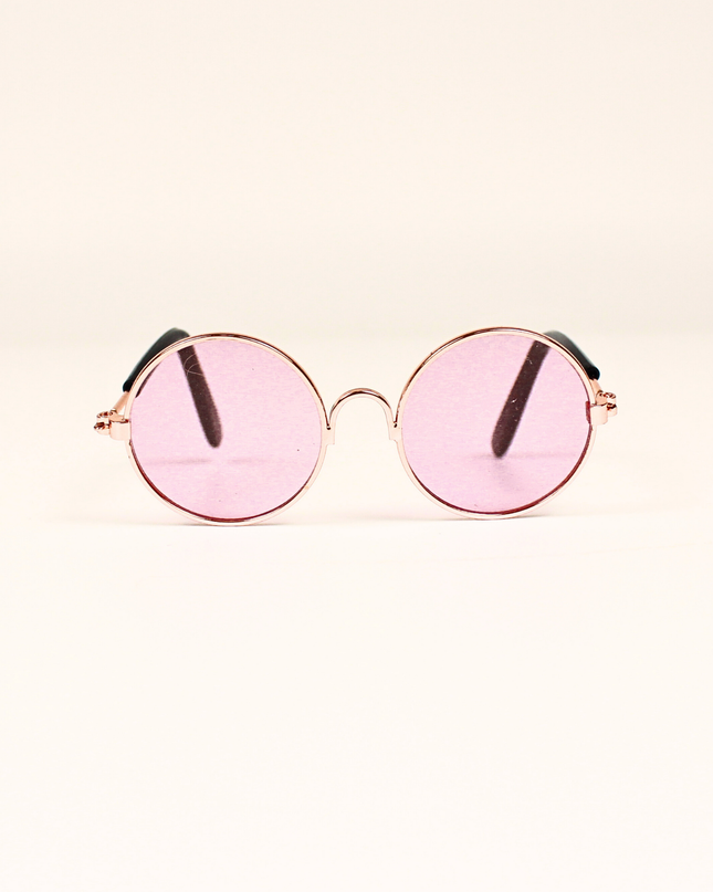 MoriCat Metal Sunglasses with Pink Lens