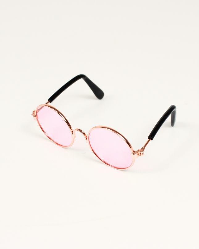 MoriCat Metal Sunglasses with Pink Lens