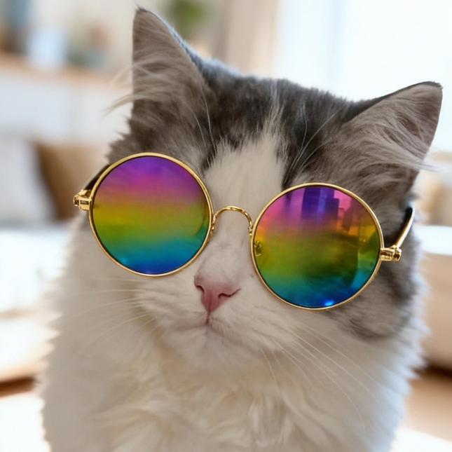 MoriCat Metal Sunglasses with Reflective Gradient Lens