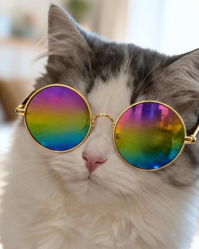 MoriCat Metal Sunglasses with Reflective Gradient Lens