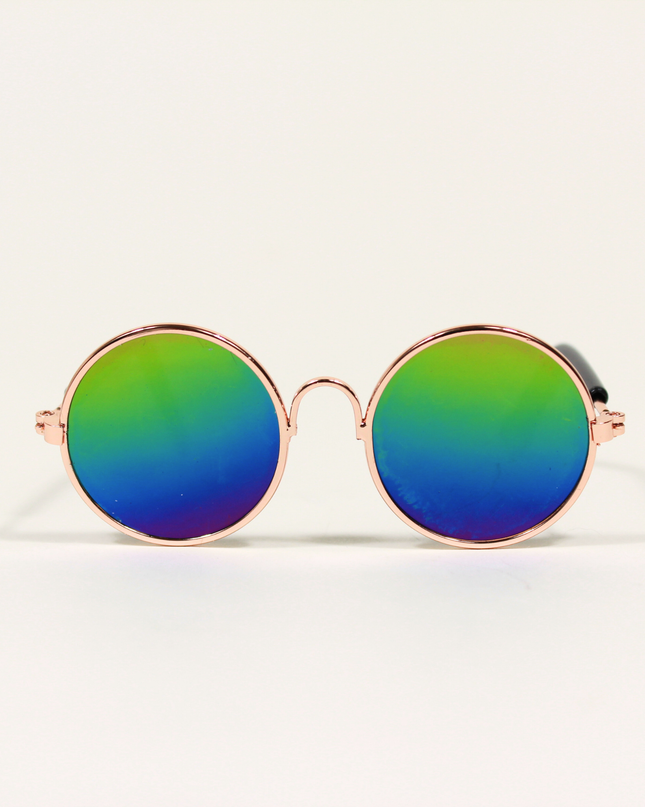 MoriCat Metal Sunglasses with Reflective Gradient Lens