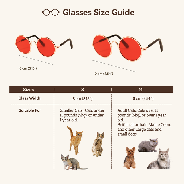 MoriCat Metal Sunglasses with Red Lens