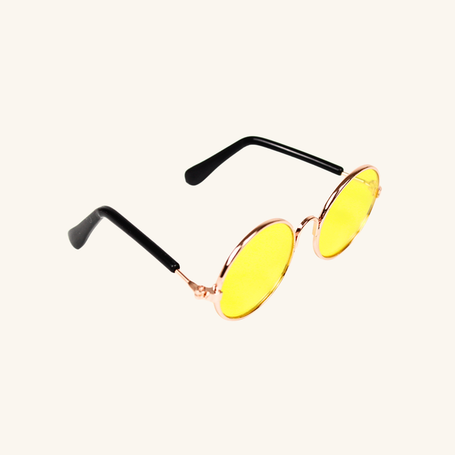 MoriCat Metal Sunglasses with Yellow Lens