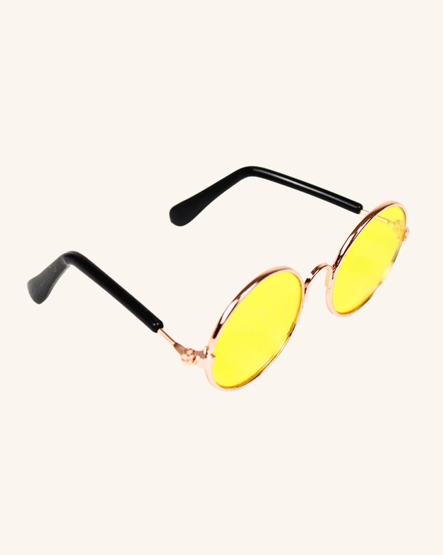 MoriCat Metal Sunglasses with Yellow Lens