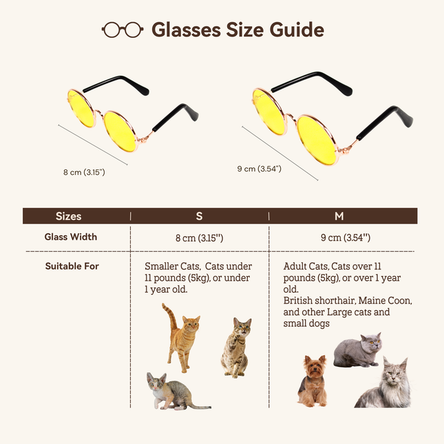 MoriCat Metal Sunglasses with Yellow Lens