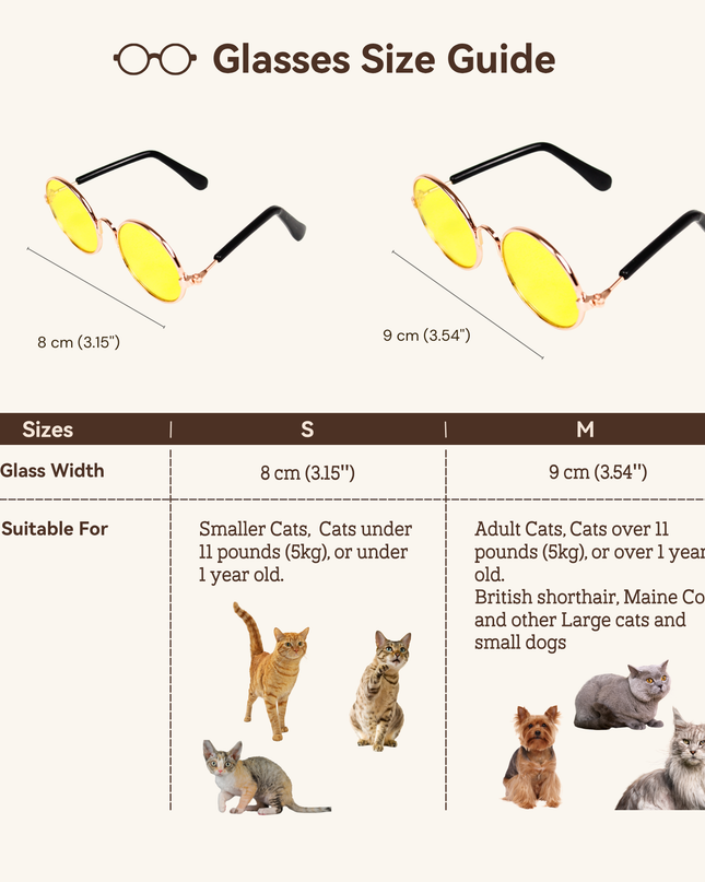 MoriCat Metal Sunglasses with Yellow Lens