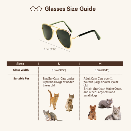 MoriCat Aviator Metal Sunglasses with Black Lens
