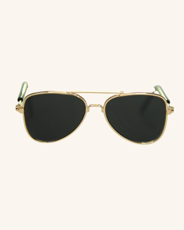 MoriCat Aviator Metal Sunglasses with Black Lens