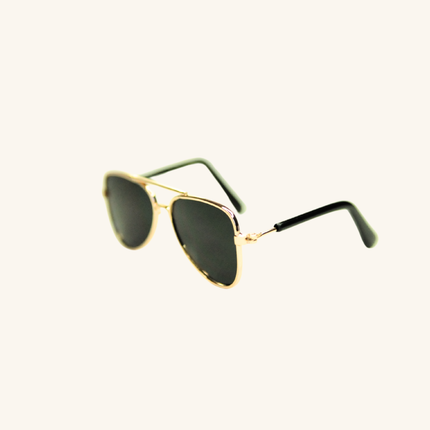 MoriCat Aviator Metal Sunglasses with Black Lens
