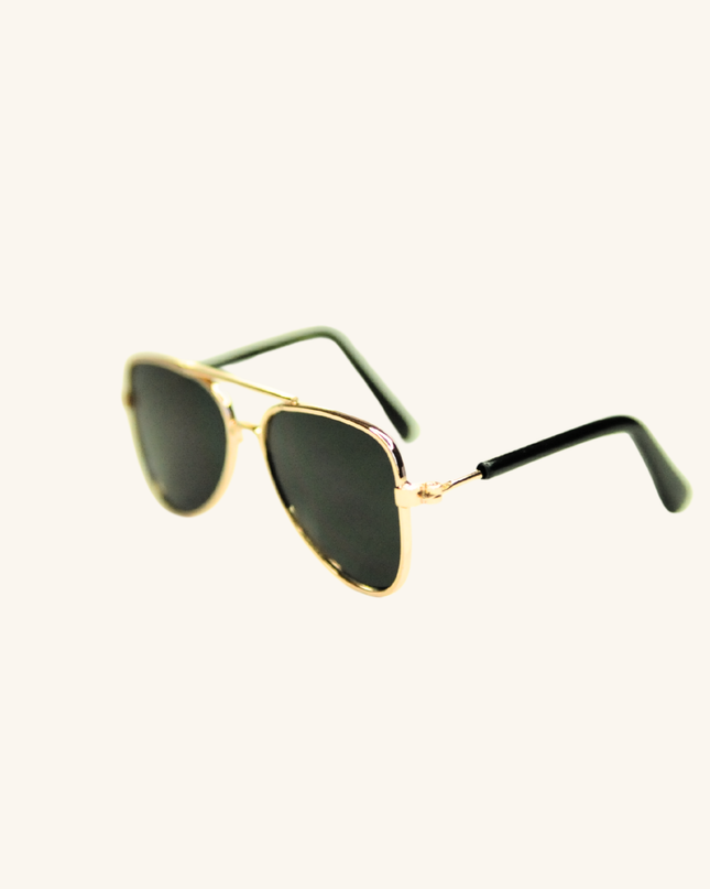 MoriCat Aviator Metal Sunglasses with Black Lens